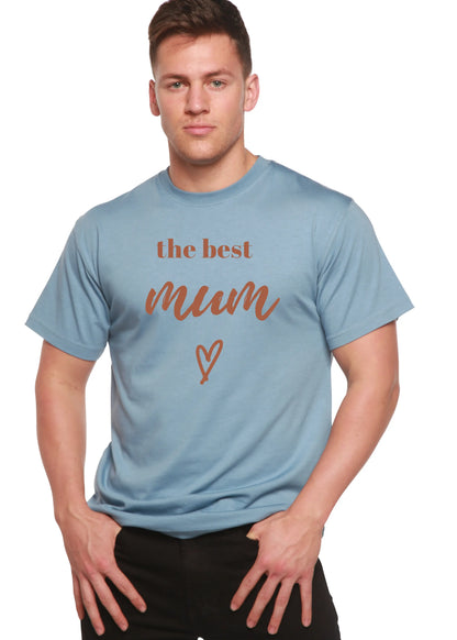 The Best Mum Unisex Bamboo Viscose/Organic Cotton Short Sleeve Graphic T-Shirt Spun Bamboo