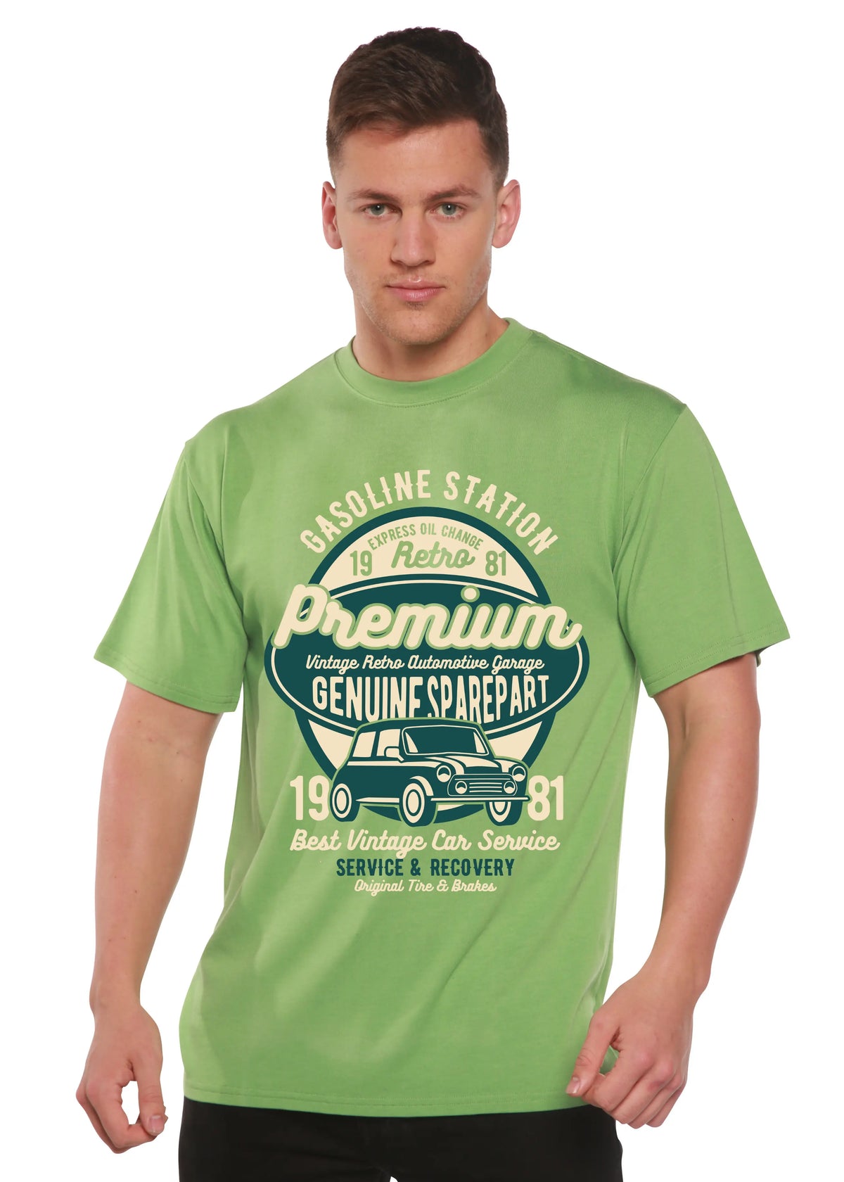 Premium Garage Spun Bamboo® Men's Bamboo Viscose/Organic Cotton Short Sleeve Graphic T-Shirt Spun Bamboo