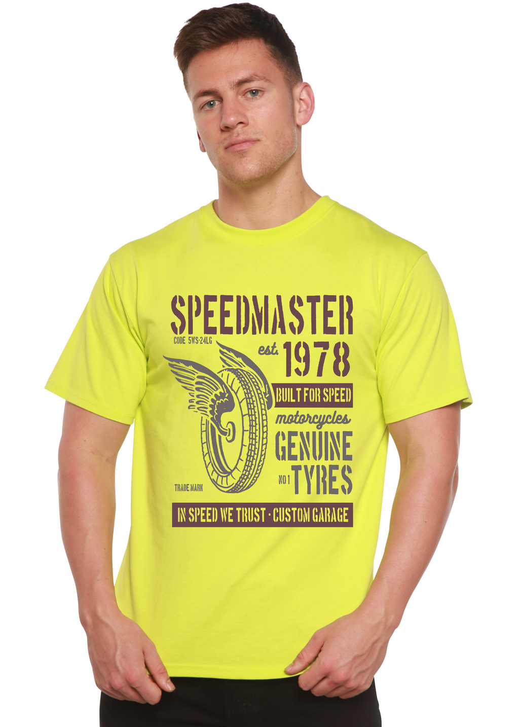 Speed Master Spun Bamboo® Men's Bamboo Viscose/Organic Cotton Short Sleeve Graphic T-Shirt Spun Bamboo