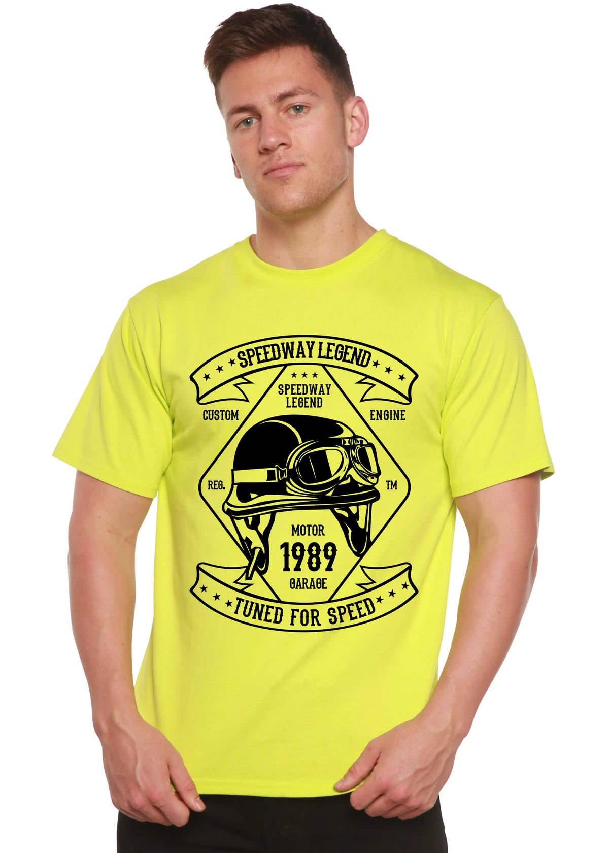 Speedway Legend Spun Bamboo® Men's Bamboo Viscose/Organic Cotton Short Sleeve Graphic T-Shirt Spun Bamboo