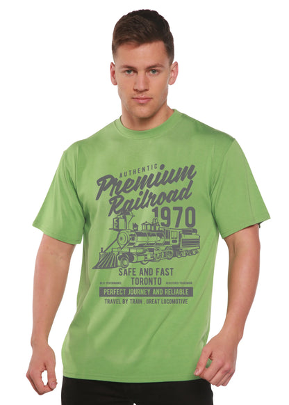 Premium Railroad Spun Bamboo® Men's Bamboo Viscose/Organic Cotton Short Sleeve Graphic T-Shirt Spun Bamboo