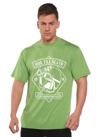 Ride Till Death Spun Bamboo® Men's Bamboo Viscose/Organic Cotton Short Sleeve Graphic T-Shirt Spun Bamboo