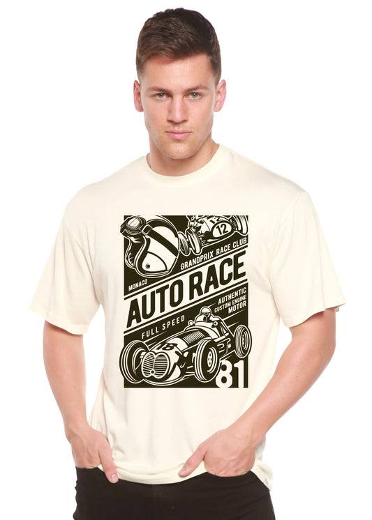 Auto Race Men's Bamboo Viscose/Organic Cotton Short Sleeve Graphic T-Shirt Spun Bamboo