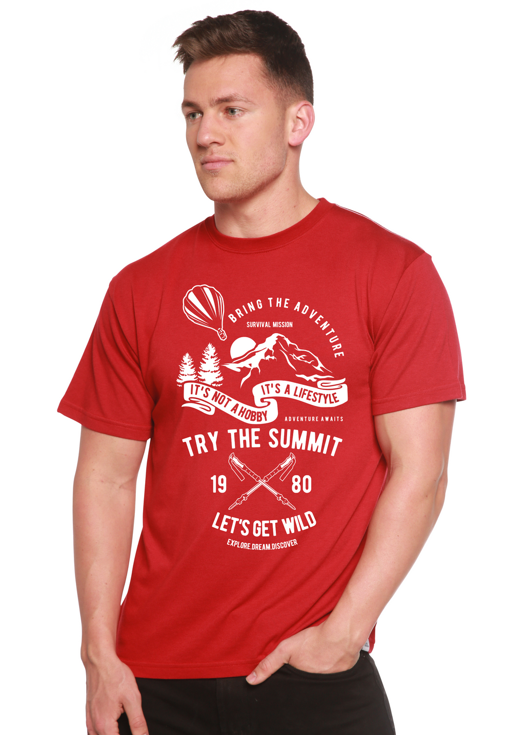 Try The Summit Spun Bamboo® Men's Bamboo Viscose/Organic Cotton Short Sleeve Graphic T-Shirt Spun Bamboo