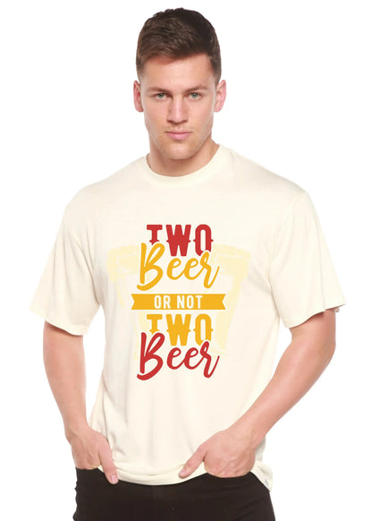 Two Beer Men's Bamboo Viscose/Organic Cotton Short Sleeve Graphic T-Shirt Spun Bamboo