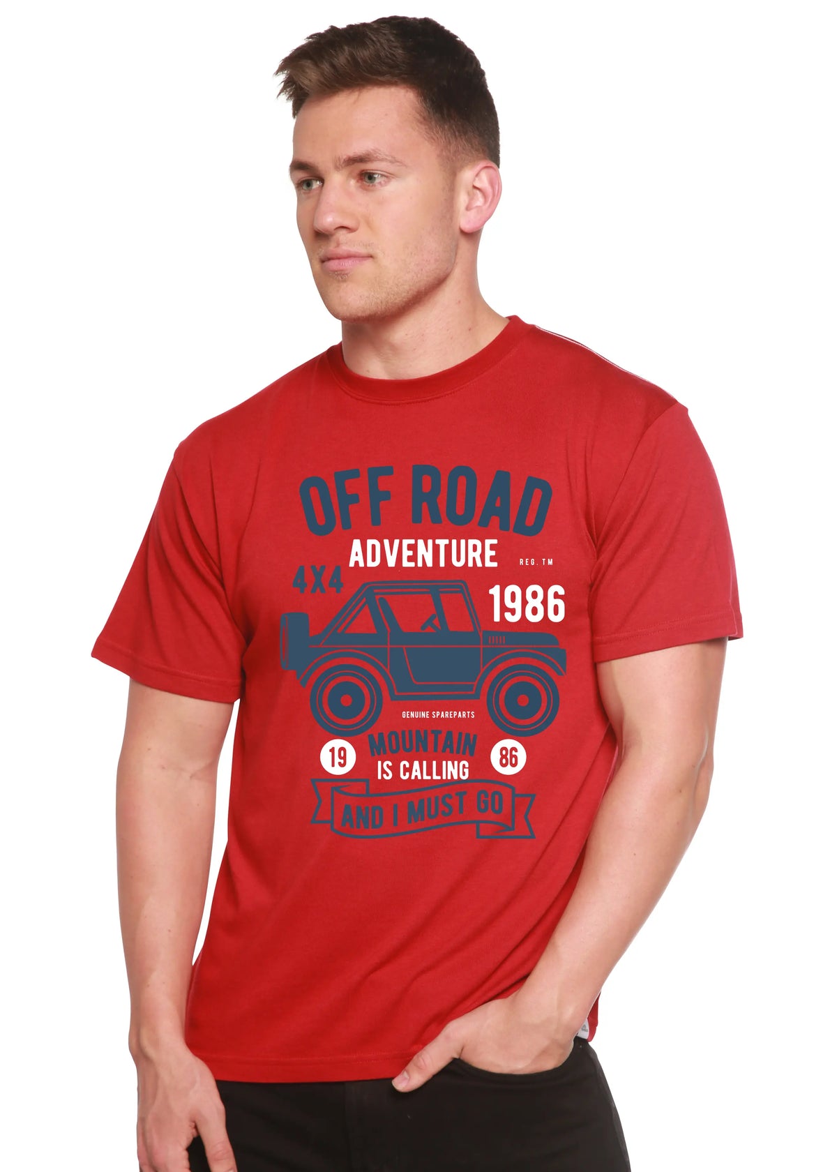Off Road Adventure Spun Bamboo® Men's Bamboo Viscose/Organic Cotton Short Sleeve Graphic T-Shirt Spun Bamboo
