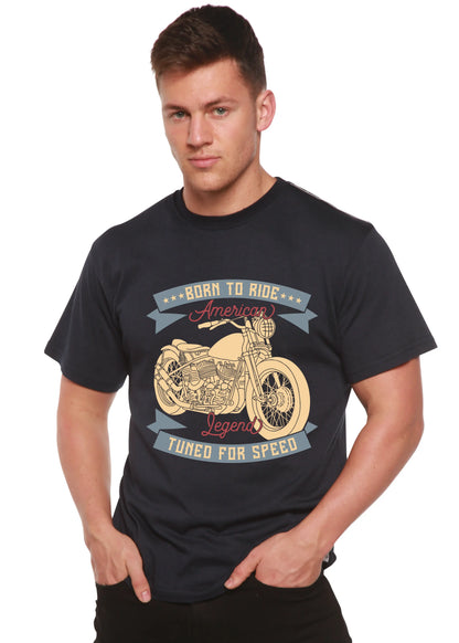 Born To Ride American Legend Men's Bamboo Viscose/Organic Cotton Short Sleeve Graphic T-Shirt Spun Bamboo