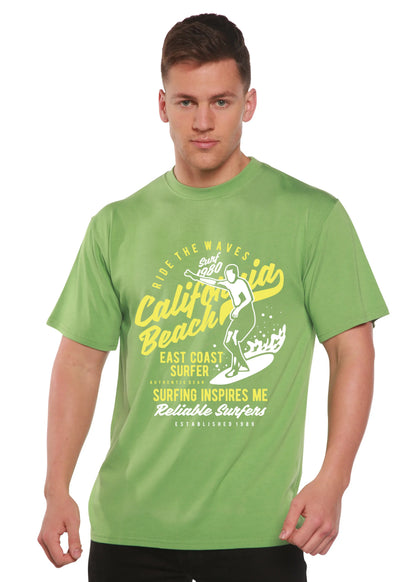 Ride The Waves Spun Bamboo® Men's Bamboo Viscose/Organic Cotton Short Sleeve Graphic T-Shirt Spun Bamboo