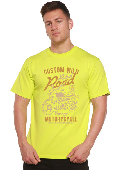 Custom Wild Men's Bamboo Viscose/Organic Cotton Short Sleeve Graphic T-Shirt Spun Bamboo