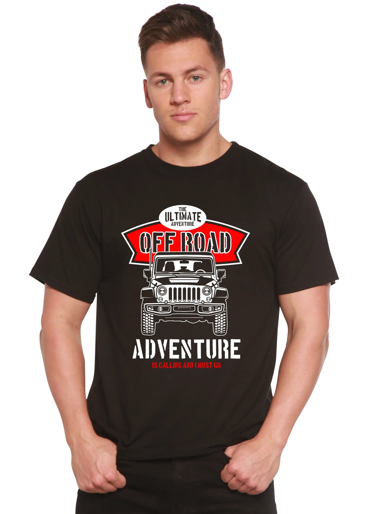 Off Road Spun Bamboo® Men's Bamboo Viscose/Organic Cotton Short Sleeve Graphic T-Shirt Spun Bamboo