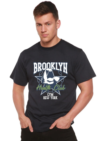 Brooklyn Health Club Men's Bamboo Viscose/Organic Cotton Short Sleeve Graphic T-Shirt Spun Bamboo