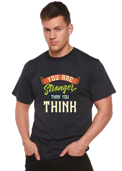 You Are Stronger Than You Think Men's Bamboo Viscose/Organic Cotton Short Sleeve Graphic T-Shirt Spun Bamboo