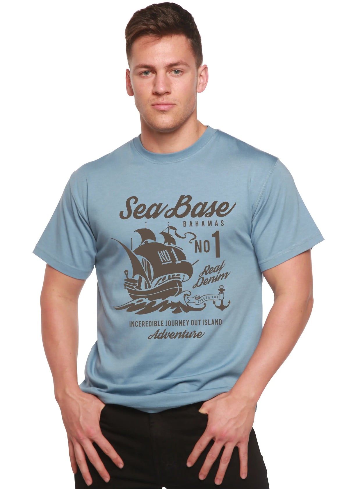 Sea Base Spun Bamboo® Men's Bamboo Viscose/Organic Cotton Short Sleeve Graphic T-Shirt Spun Bamboo