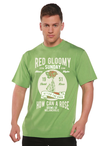 Red Gloomy Spun Bamboo® Men's Bamboo Viscose/Organic Cotton Short Sleeve Graphic T-Shirt Spun Bamboo