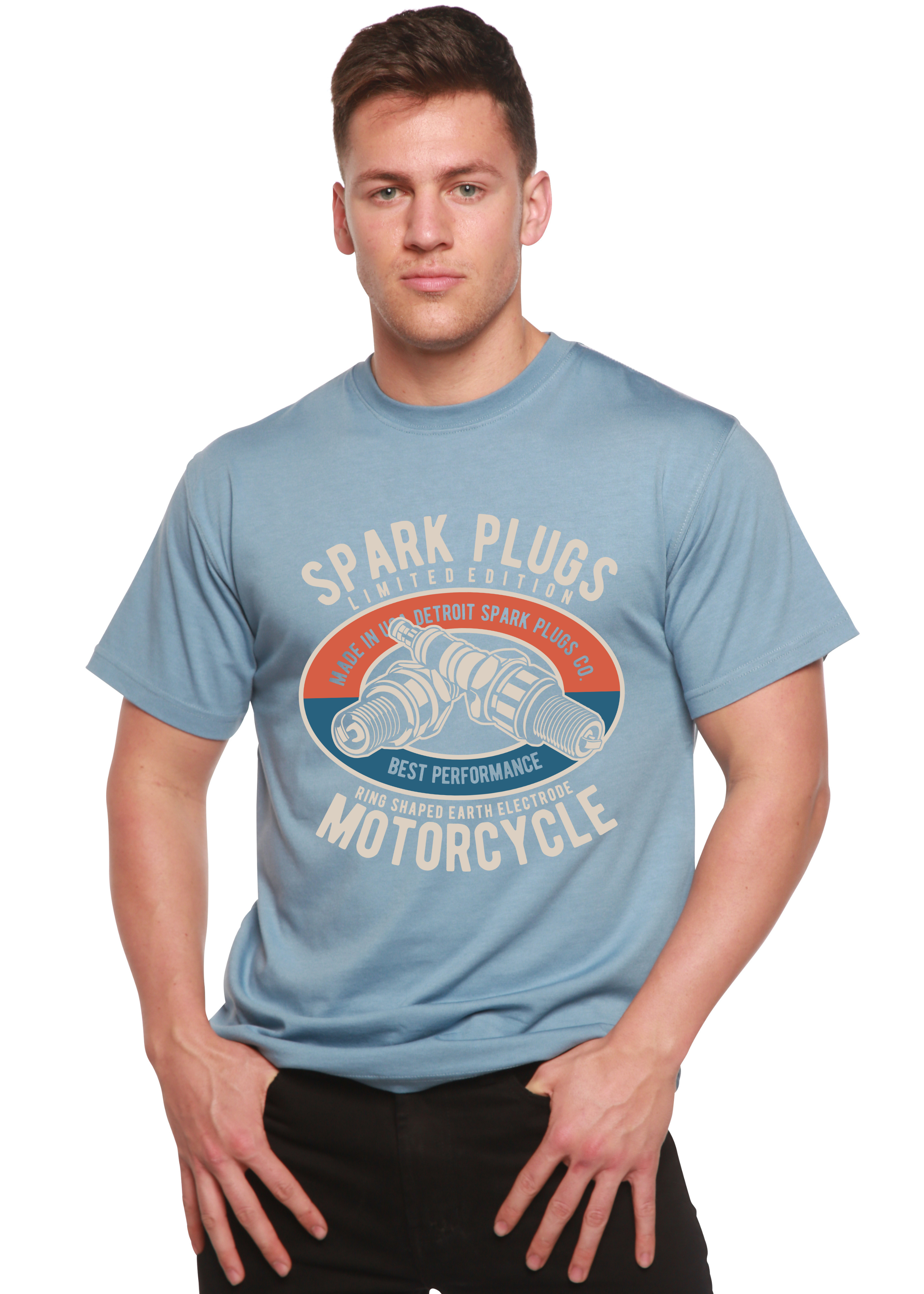 Spark Plugs Spun Bamboo® Men's Bamboo Viscose/Organic Cotton Short Sleeve Graphic T-Shirt Spun Bamboo