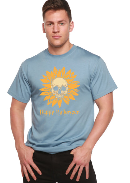 Happy Halloween Day Men's Bamboo Viscose/Organic Cotton Short Sleeve Graphic T-Shirt Spun Bamboo