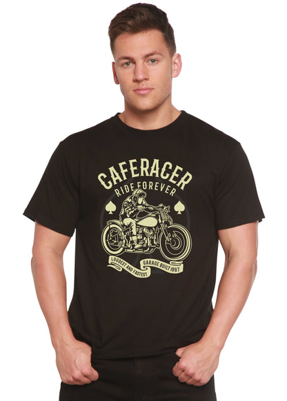 Caferacer Ride Forever Men's Bamboo Viscose/Organic Cotton Short Sleeve Graphic T-Shirt Spun Bamboo