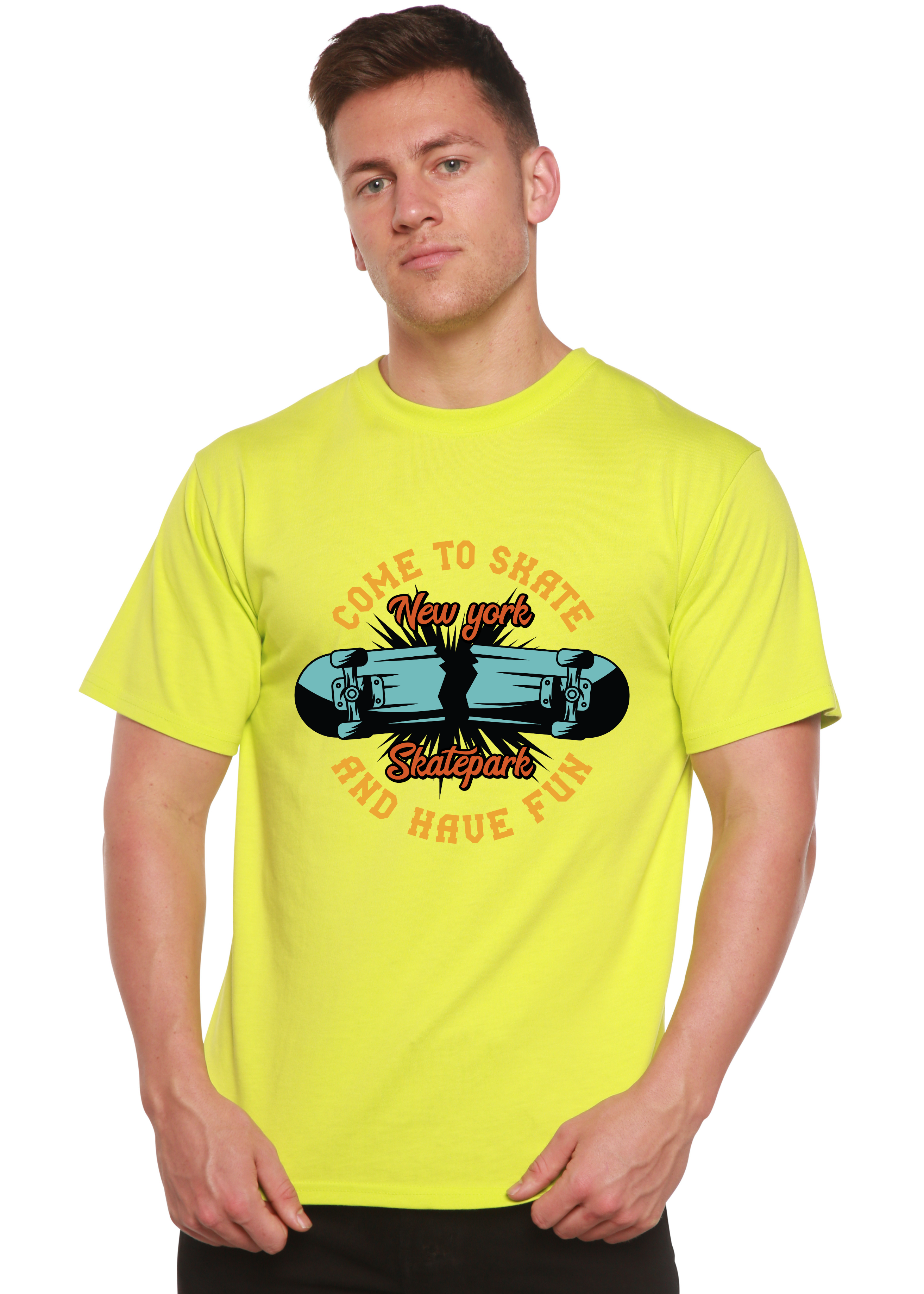 New York Skatepark Men's Bamboo Viscose/Organic Cotton Short Sleeve Graphic T-Shirt Spun Bamboo