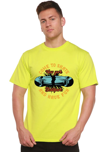 New York Skatepark Men's Bamboo Viscose/Organic Cotton Short Sleeve Graphic T-Shirt Spun Bamboo