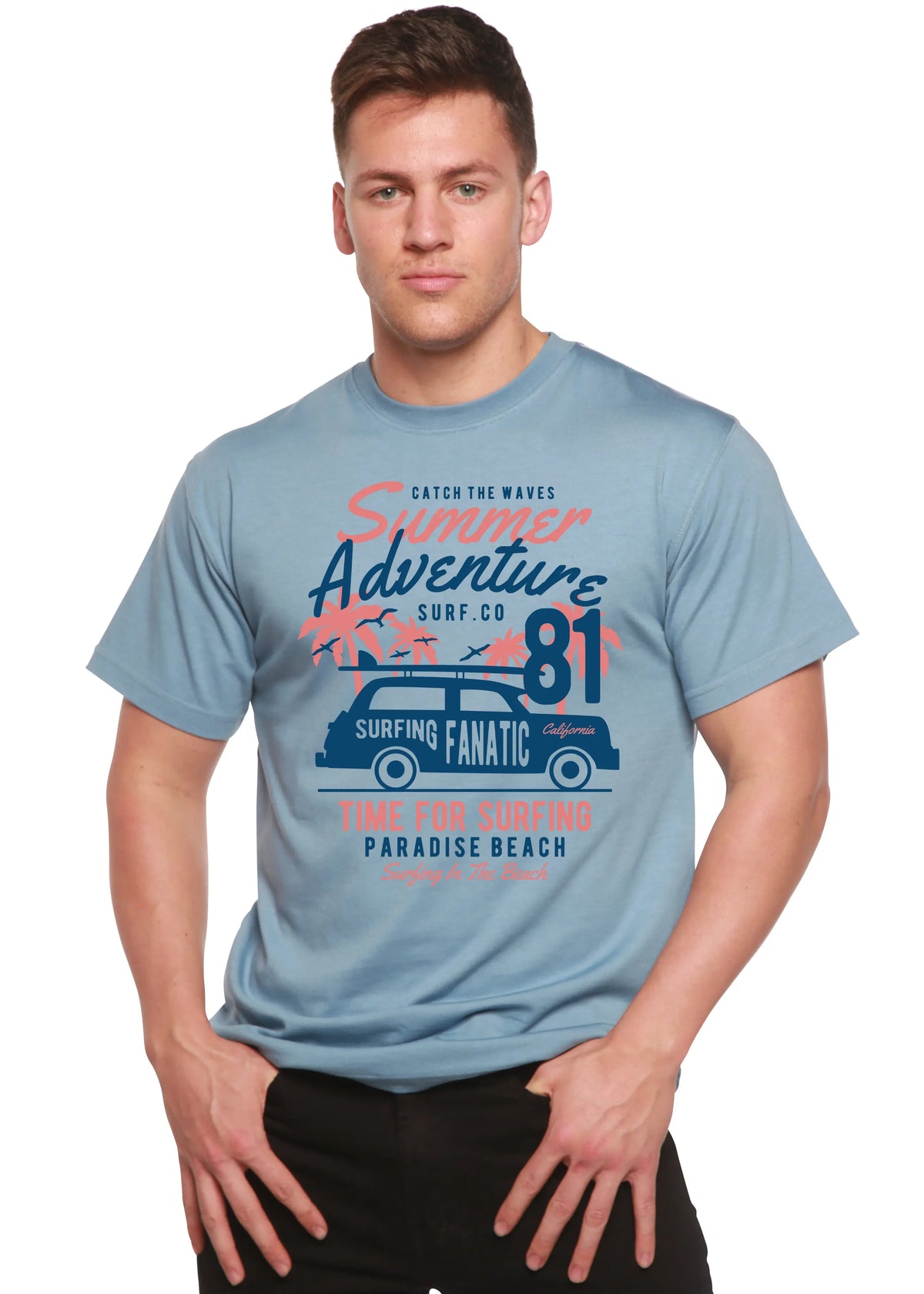 Sammer Adventure Spun Bamboo® Men's Bamboo Viscose/Organic Cotton Short Sleeve Graphic T-Shirt Spun Bamboo
