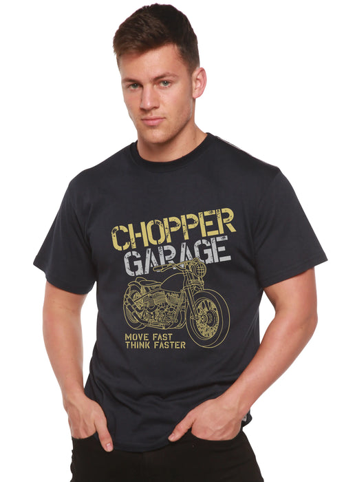 Chopper Garage Men's Bamboo Viscose/Organic Cotton Short Sleeve Graphic T-Shirt Spun Bamboo
