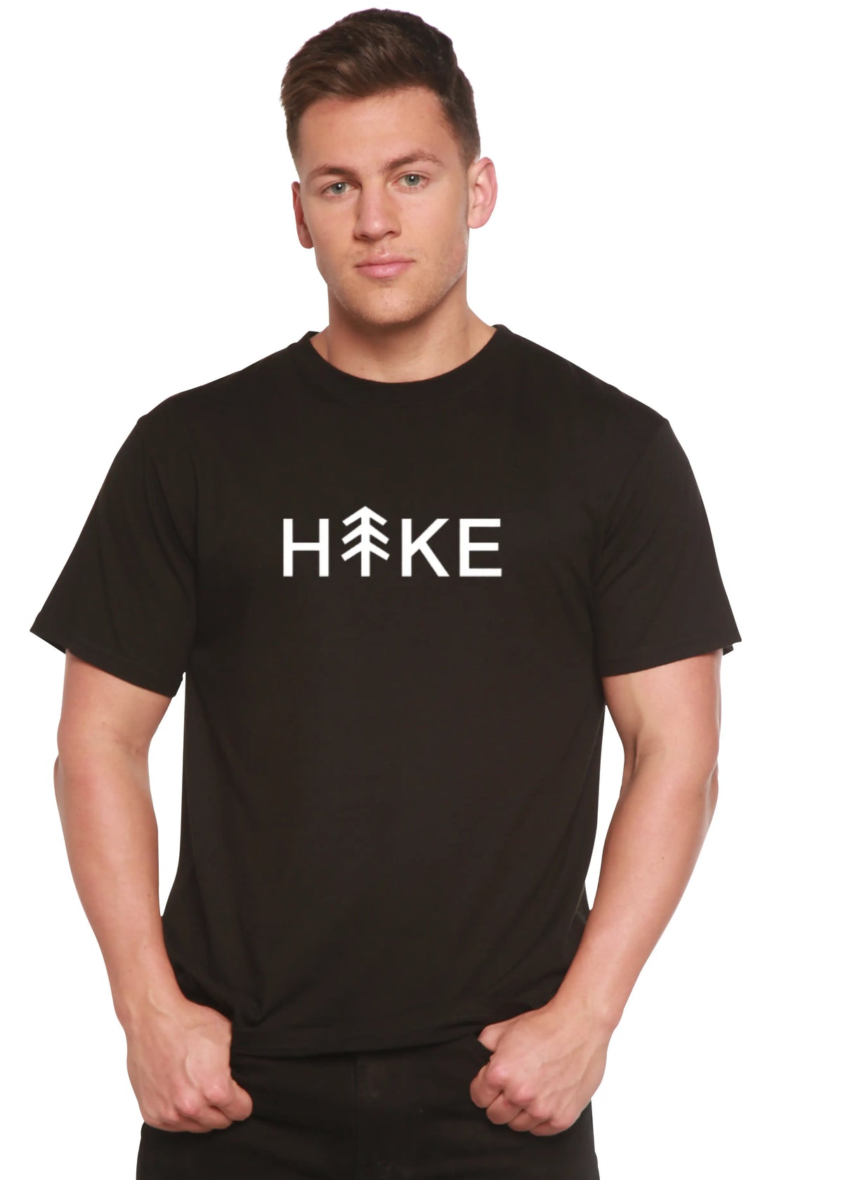 Hike Men's Bamboo Viscose/Organic Cotton Short Sleeve Graphic T-Shirt Spun Bamboo