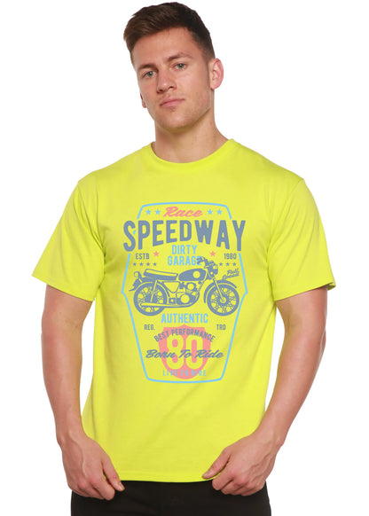 Speedway Motorcycle Spun Bamboo® Men's Bamboo Viscose/Organic Cotton Short Sleeve Graphic T-Shirt Spun Bamboo