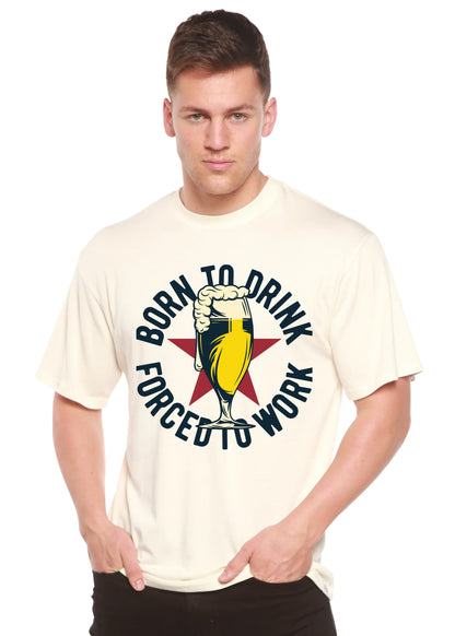 Born to Drink Men's Bamboo Viscose/Organic Cotton Short Sleeve Graphic T-Shirt Spun Bamboo