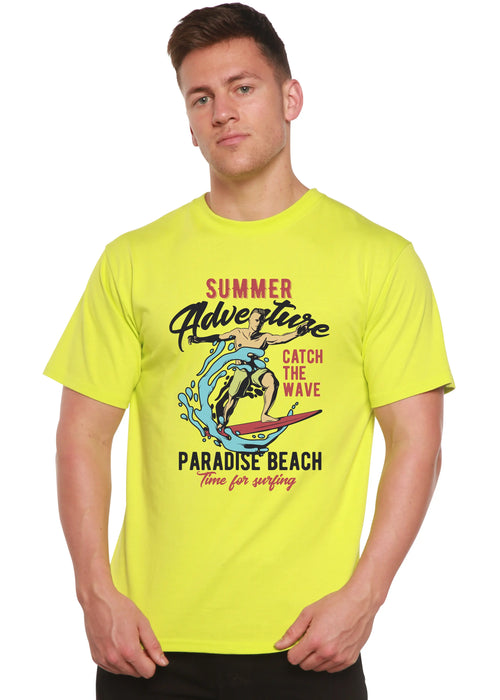 Catch The Wave Men's Bamboo Viscose/Organic Cotton Short Sleeve Graphic T-Shirt Spun Bamboo