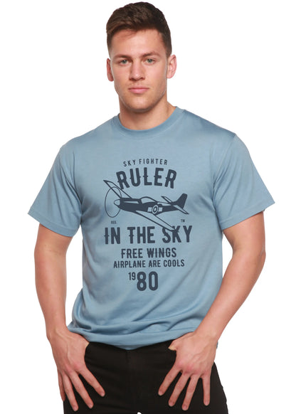 Ruler In The Sky Spun Bamboo® Men's Bamboo Viscose/Organic Cotton Short Sleeve Graphic T-Shirt Spun Bamboo