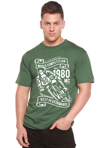 World Competition Men's Bamboo Viscose/Organic Cotton Short Sleeve Graphic Graphic T-Shirt Spun Bamboo