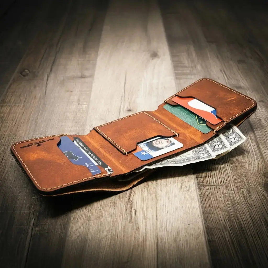 The Trinity Trifold Wallet Bull Sheath Leather