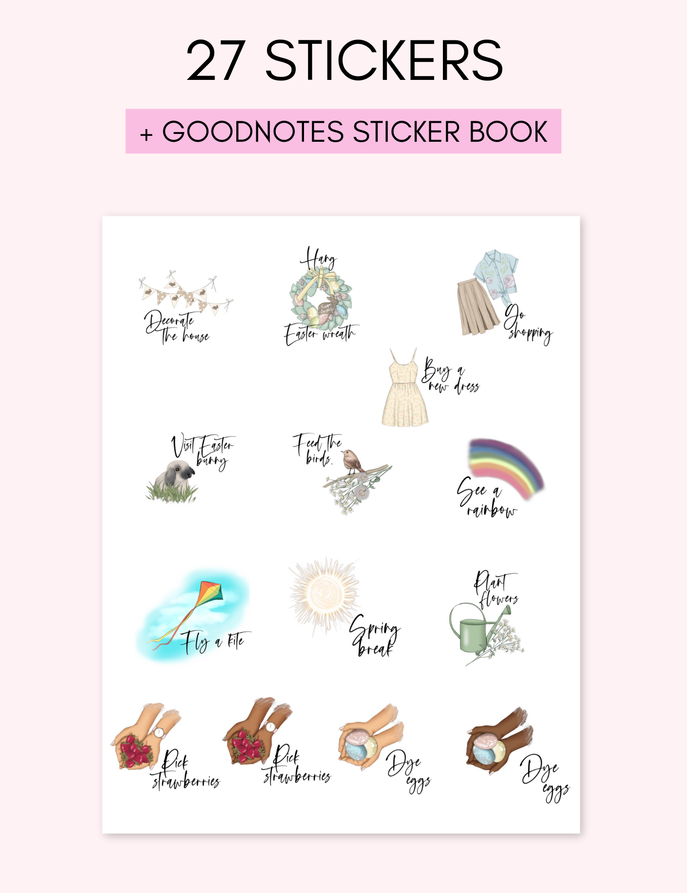 Digital Spring Reminder Stickers Jessica Autumn