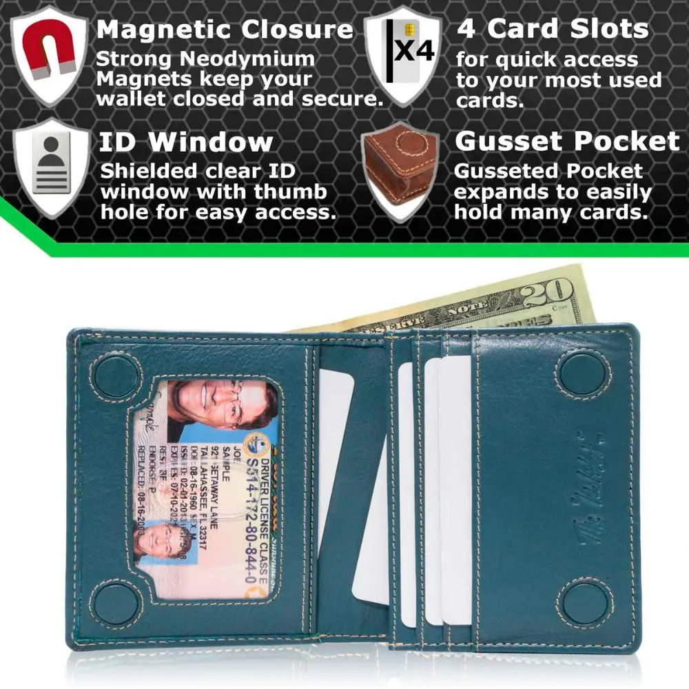 The Waltlet - Maximum Storage RFID Secure Minimalist Wallet ID Stronghold