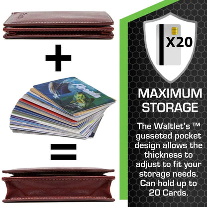 The Waltlet - Maximum Storage RFID Secure Minimalist Wallet ID Stronghold
