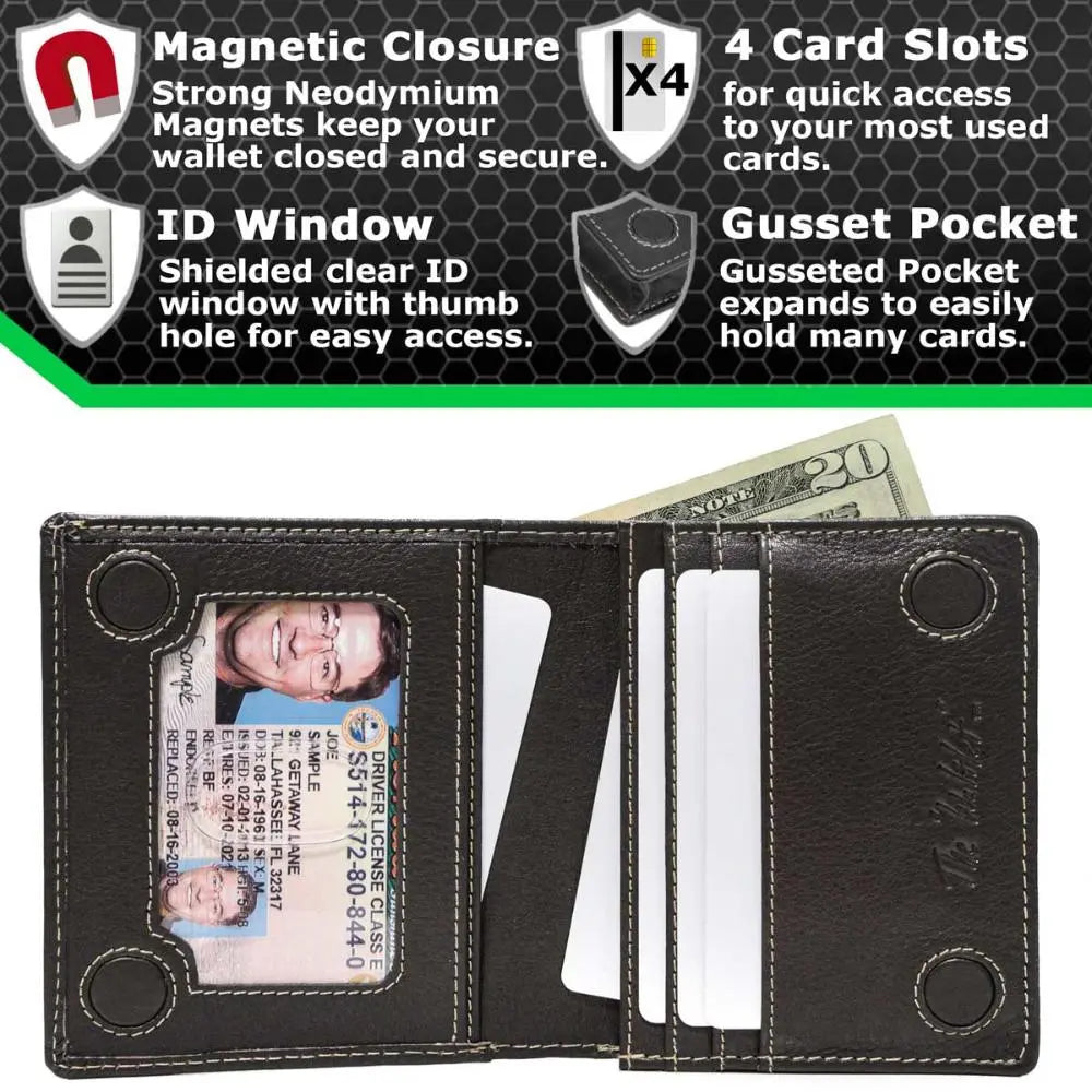 The Waltlet - Maximum Storage RFID Secure Minimalist Wallet ID Stronghold