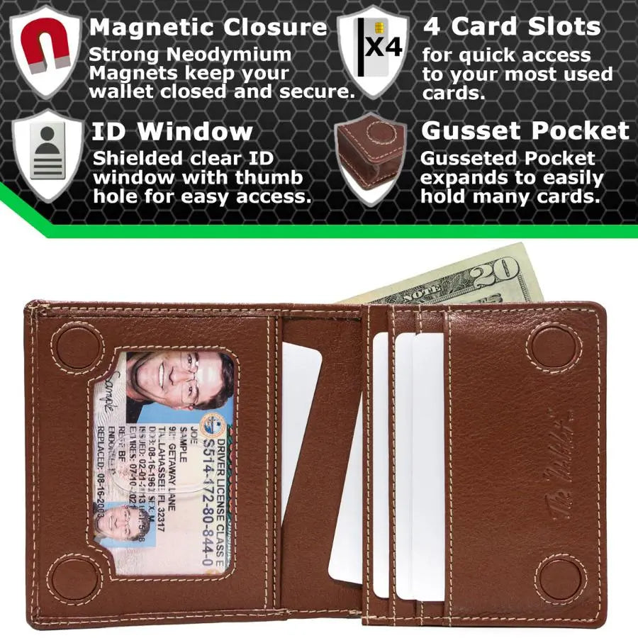 The Waltlet - Maximum Storage RFID Secure Minimalist Wallet ID Stronghold