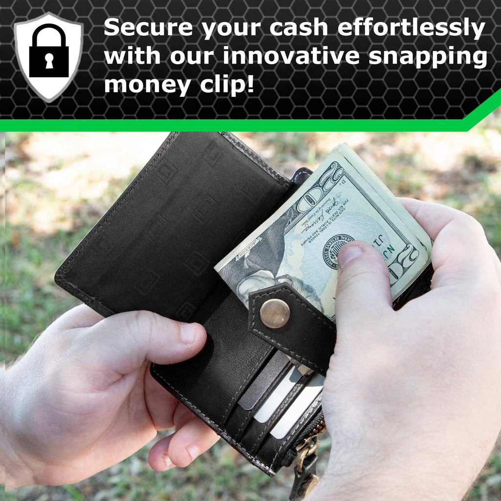 RFID Blocking Money Clip Mini Wallet ID Stronghold