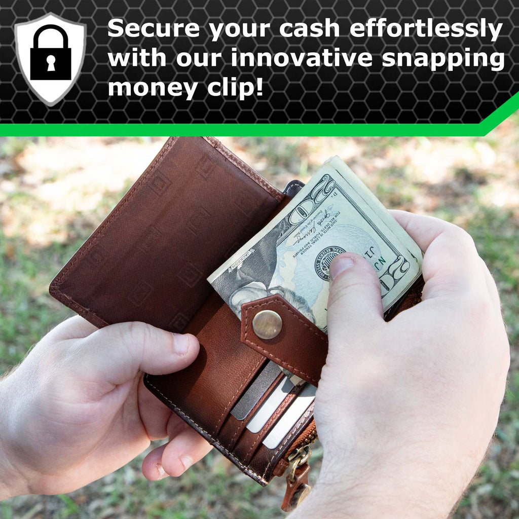 RFID Blocking Money Clip Mini Wallet ID Stronghold
