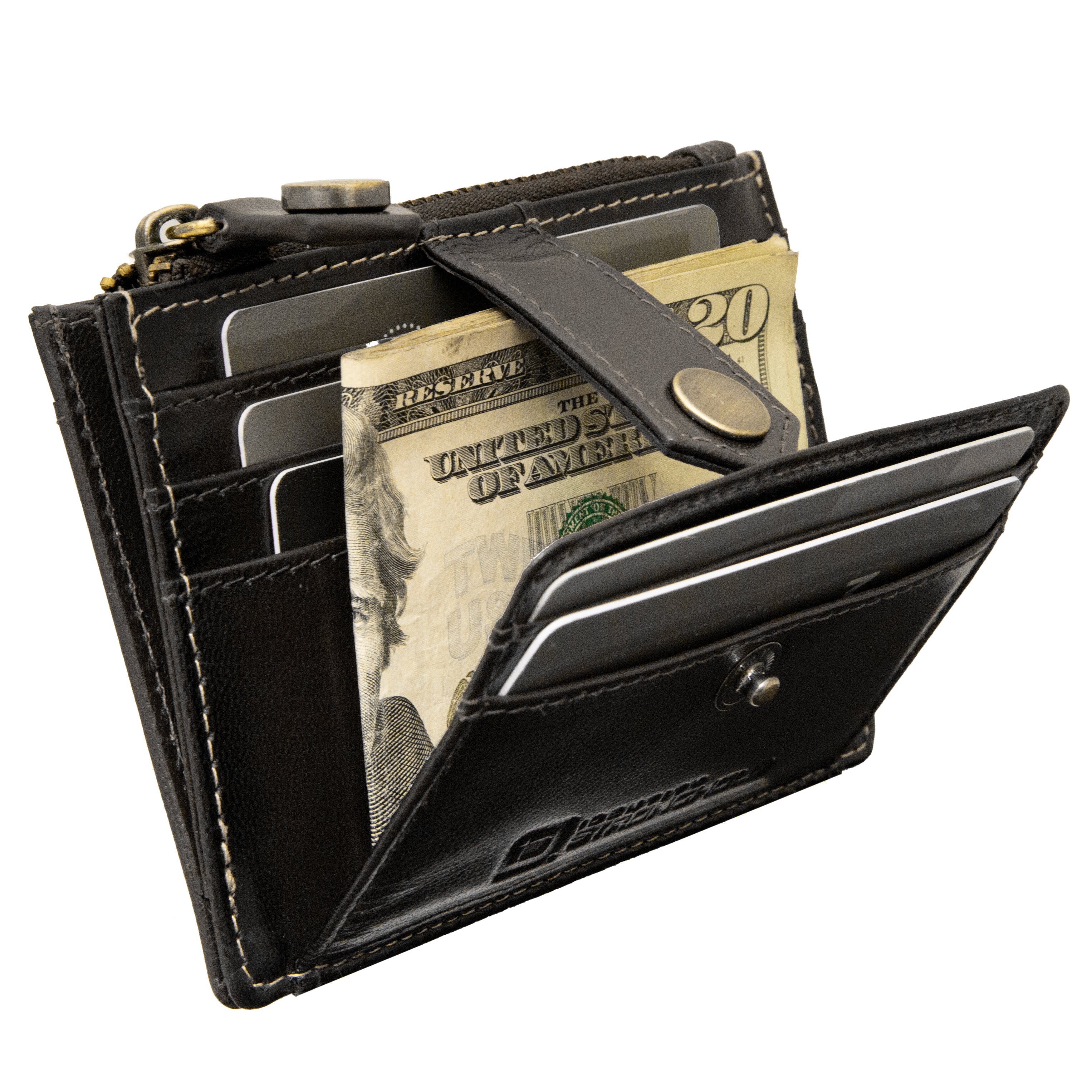 RFID Blocking Money Clip Mini Wallet ID Stronghold