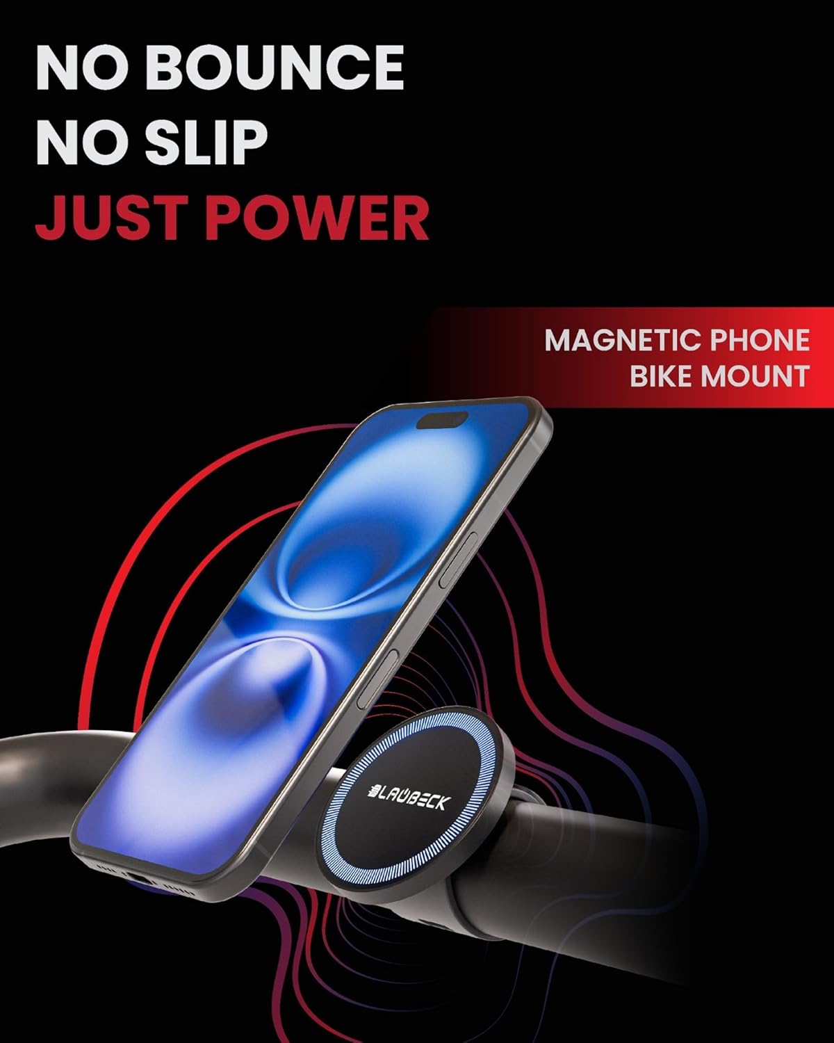 Universal Magnetic Phone Holder for Stroller, Bike, Golf Cart & Treadmill | BLAUBECK MagSafe Mount BLAUBECK