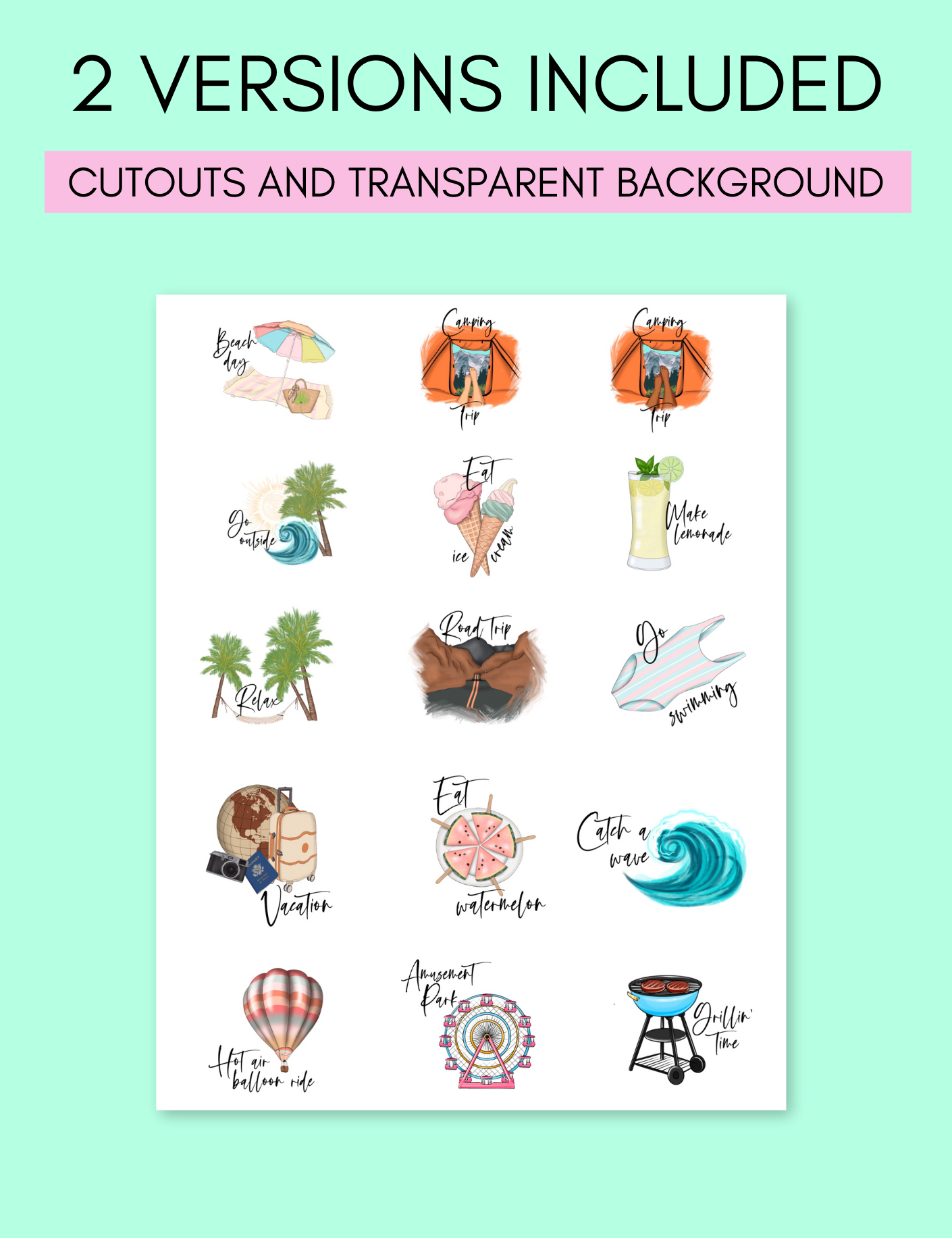 Digital Summer Reminder Stickers Jessica Autumn