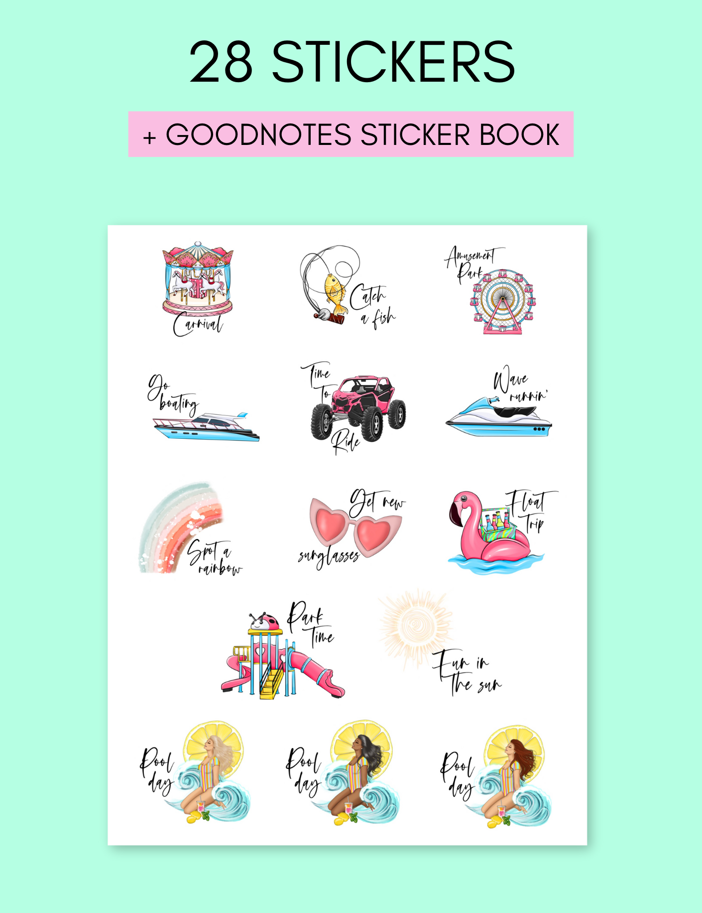 Digital Summer Reminder Stickers Jessica Autumn