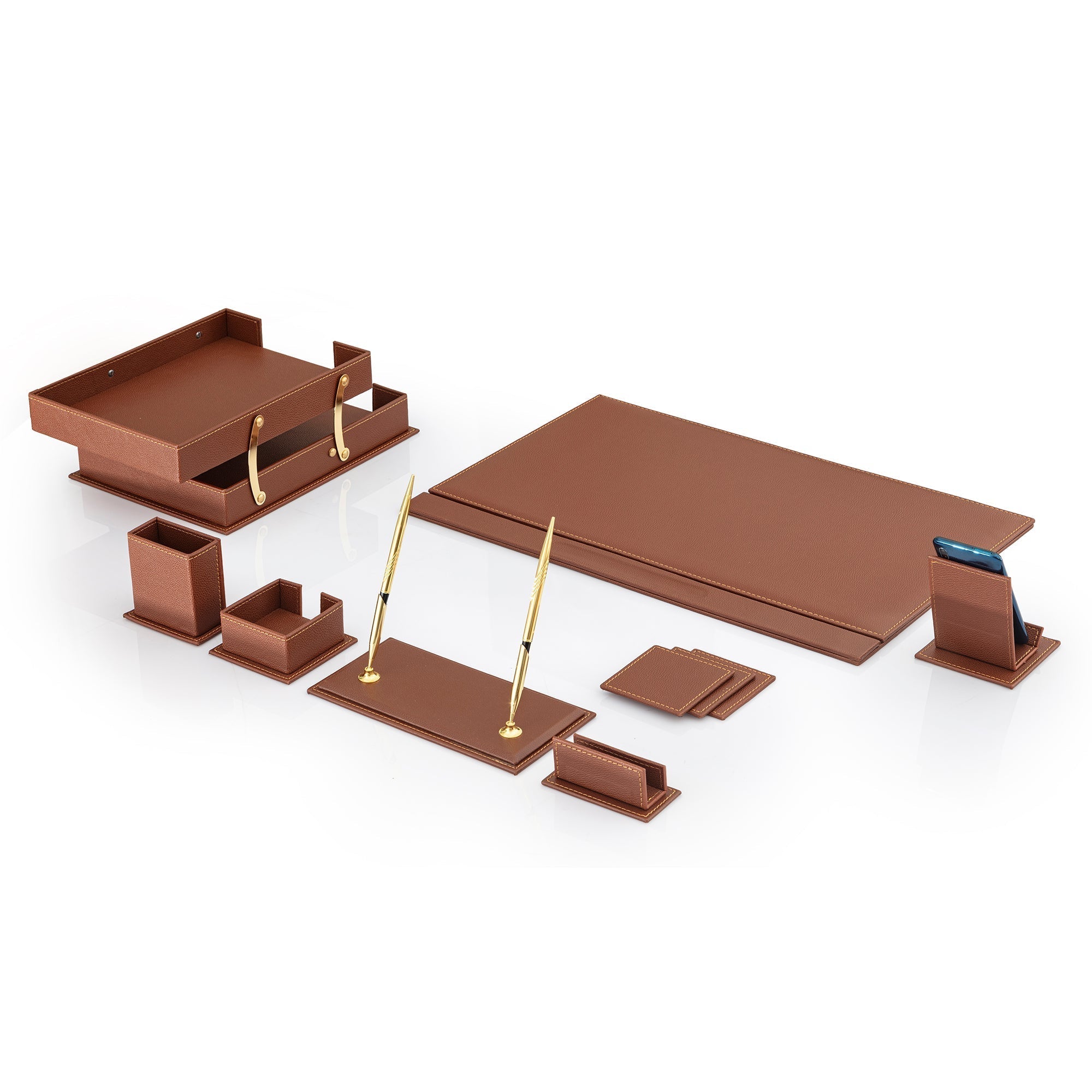 MOOG Classic Desk Organizer - Tan - 12 PCS Moogdesk