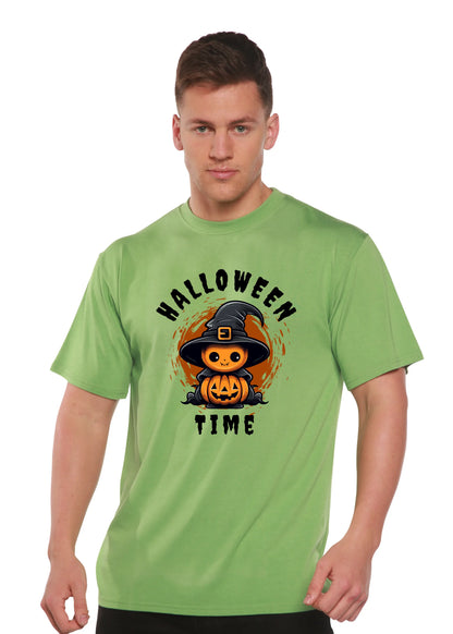 Halloween Time Unisex Bamboo Viscose/Organic Cotton Short Sleeve Graphic T-Shirt Spun Bamboo