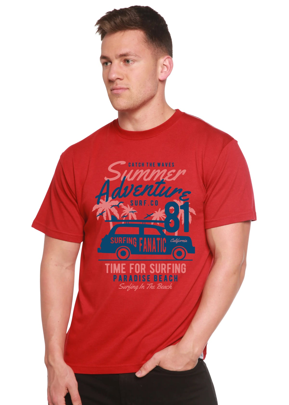 Sammer Adventure Spun Bamboo® Men's Bamboo Viscose/Organic Cotton Short Sleeve Graphic T-Shirt Spun Bamboo