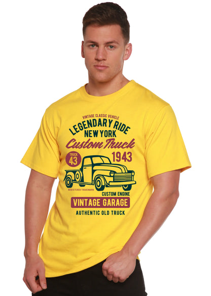 Legendary Ride Custom Truck Men's Bamboo Viscose/Organic Cotton Short Sleeve Graphic T-Shirt Spun Bamboo