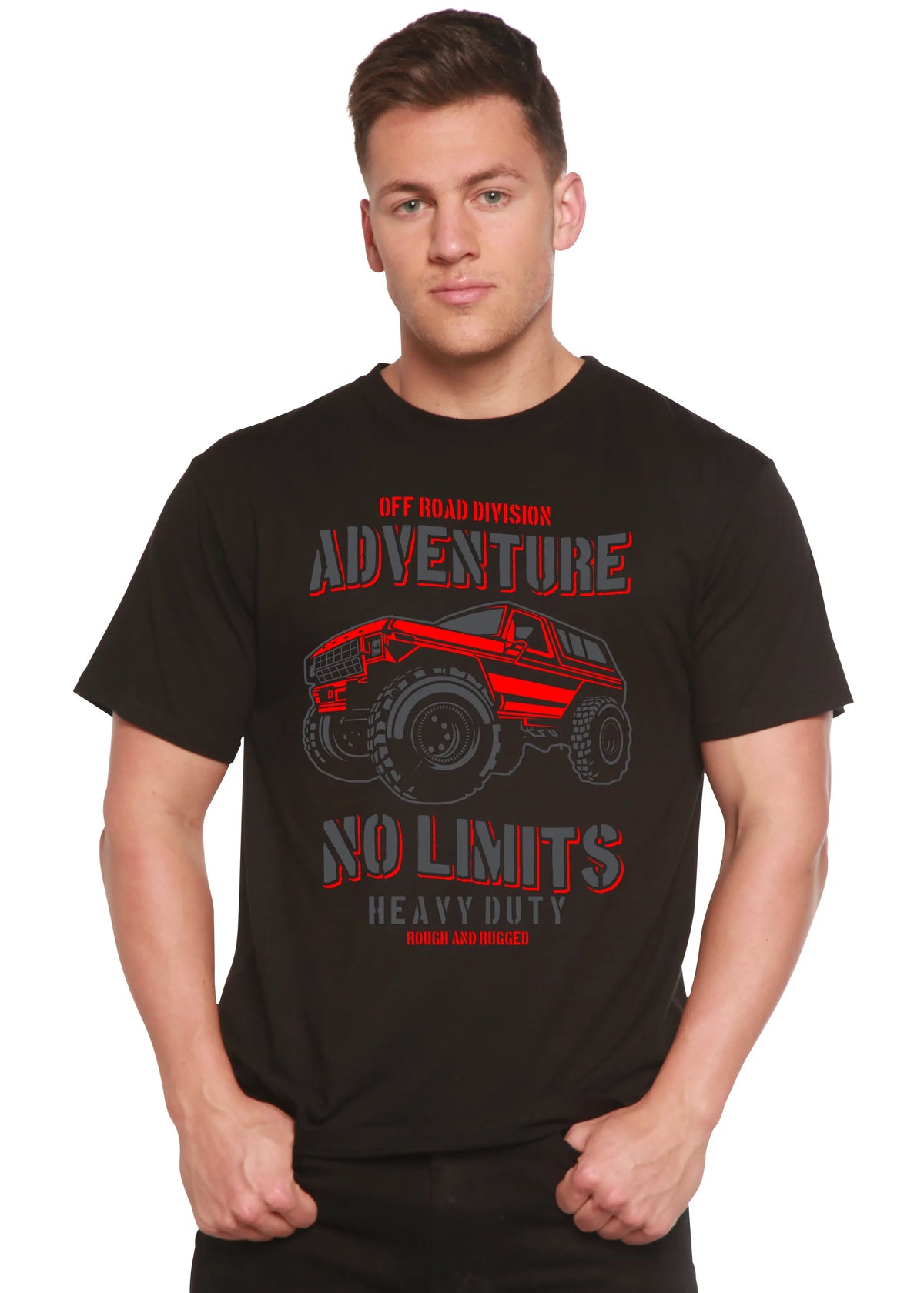 No Limits Spun Bamboo® Men's Bamboo Viscose/Organic Cotton Short Sleeve Graphic T-Shirt Spun Bamboo