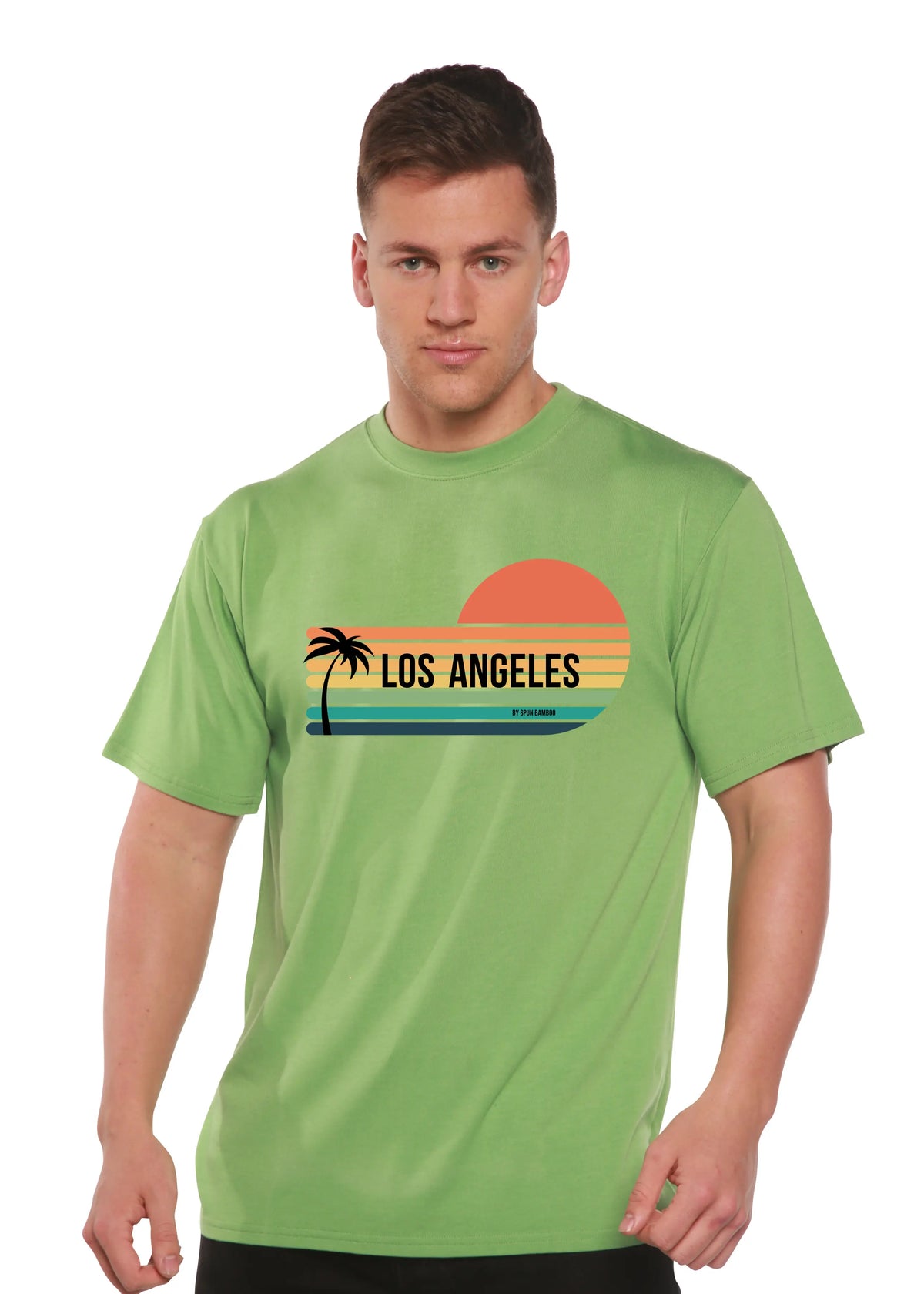 Los Angeles Spun Bamboo Unisex Bamboo Viscose/Organic Cotton Short Sleeve Graphic T-Shirt Spun Bamboo