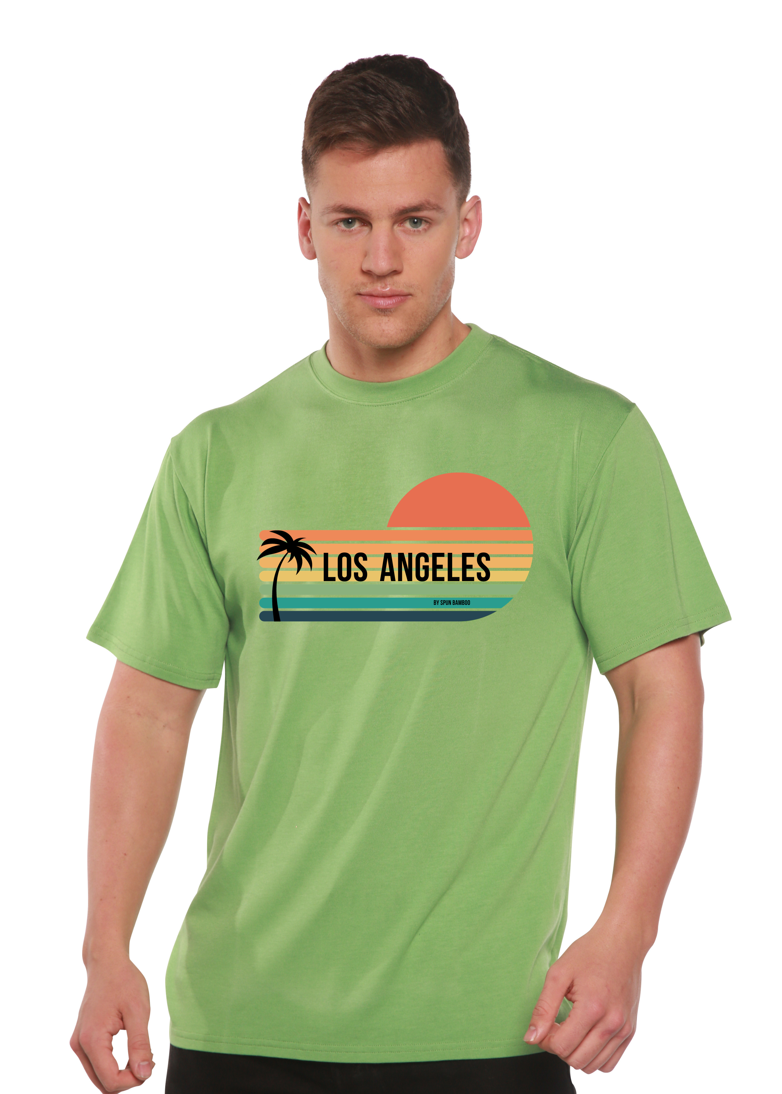 Los Angeles Spun Bamboo Unisex Bamboo Viscose/Organic Cotton Short Sleeve Graphic T-Shirt Spun Bamboo